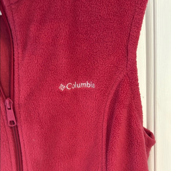 Columbia Burgundy Rose Fleece Vest - Picture 2 of 5